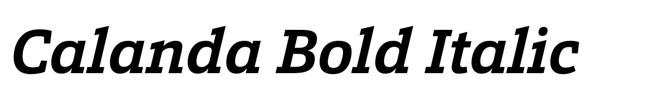 Calanda Bold Italic